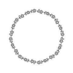 Simple ornament Line Art outline Isolated on White Background for Wedding Invitation and decoration