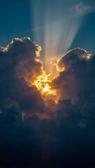 Sunburst Through Dramatic Cloudscape