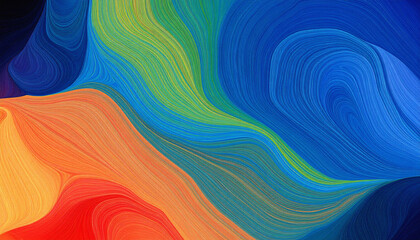 Obraz premium Abstract colorful wave background with fluid texture. Smooth lines with vibrant gradient colors.