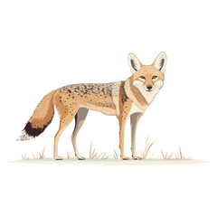 Fototapeta premium Vector illustration of Coyote wildlife animal coyote vector