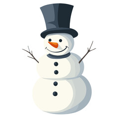 Snowman illustration winter white vector