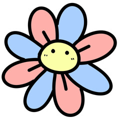 Cute Flower Cartoon Icon