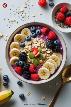 Vibrant fruit and seed bowl for healthy lifestyle
