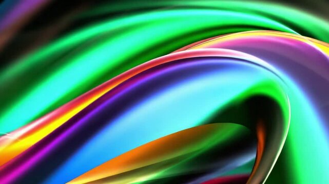 Abstract Colorful Liquid Swirls Dynamic Motion Graphics Background Seamless Loop Vibrant Hues Neon Glow Energy Flowing Paint Texture Design Element 4 K Ultra H D Resolution