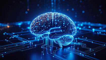Futuristic AI Brain Concept