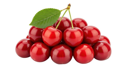 Isolated Pile of Fresh Cherries