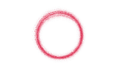 Hand-drawn red circle outline with textured edges for highlights, corrections, notes, posters, scrapbook, and creative graphic design projects