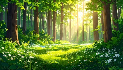 Fototapeta premium Lush Green Sanctuary