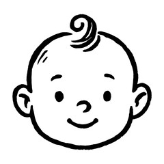 Obraz premium Cute minimalist baby illustration vector