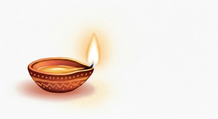 Golden Diwali Celebration Background with Glowing Diyas and Fireworks &ndash; Festival of Lights Concept.