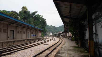 Fototapeta premium Empty Railway station