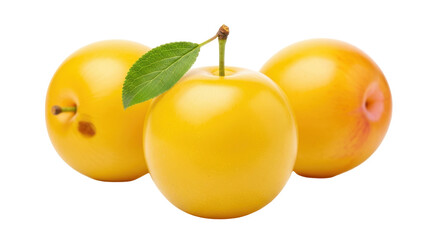 Isolated Group of Yellow Plums