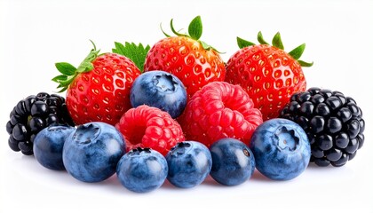 berries on white background