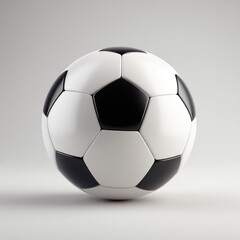 Soccer ball, white and black panels, studio shot (1)