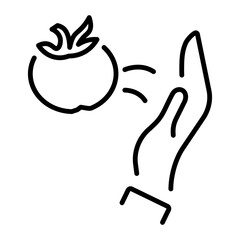 A line style icon showing tomato festival