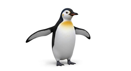 Fototapeta premium 3D rendered illustration of a cute, standing penguin.