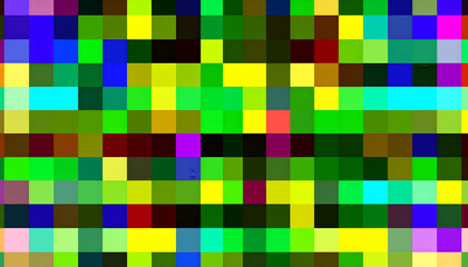 Abstract Colorful Pixel Mosaic.
