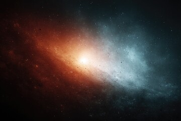 Fototapeta premium Cosmic swirl of red and blue nebula