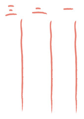 柔らかい筆文字風の通し番号（一〜三）