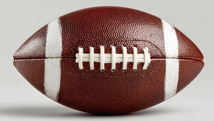 Close-up of a brown leather football (5)