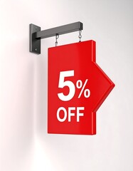 Red sale sign on wall (1)