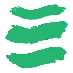 Green Brush Stroke Isolated on White Background