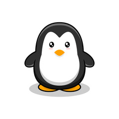 adorable cartoon penguin vector illustration