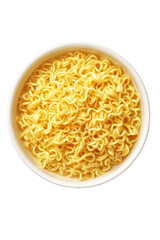 Bowl of cooked instant noodles