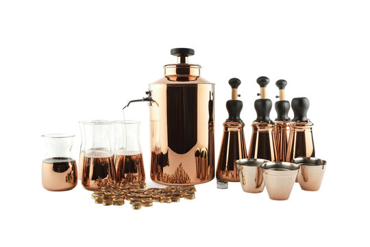 Professional brewing kit isolated on transparent background - Powered by Adobe