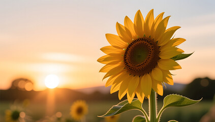 Obraz premium Sunflower Sketch hand-painted line art Vintage decorative bouquet illustration