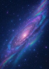 Obraz premium Vibrant cosmic galaxy spiral illustration.