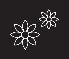 Jasmine icon symbols. Vector illustration.silhouette symbol. Vector isolated illustration
