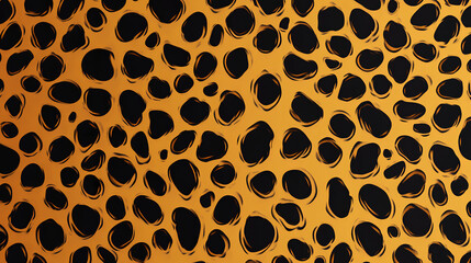 Leopard Animal Print Texture with Brown and Black Spots for Fashion and Textile Design background,generative ai