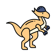 Cute Dinosaur Vector Icons Collection Illustration