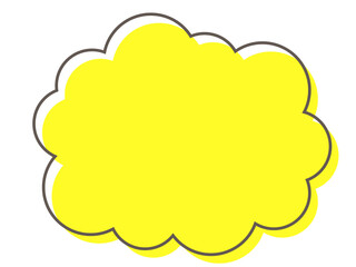 シンプル　雲　ふきだし　セット