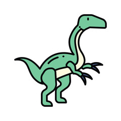 Cute Dinosaur Vector Icons Collection Illustration