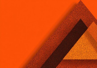 Orange and brown textured triangles layered design