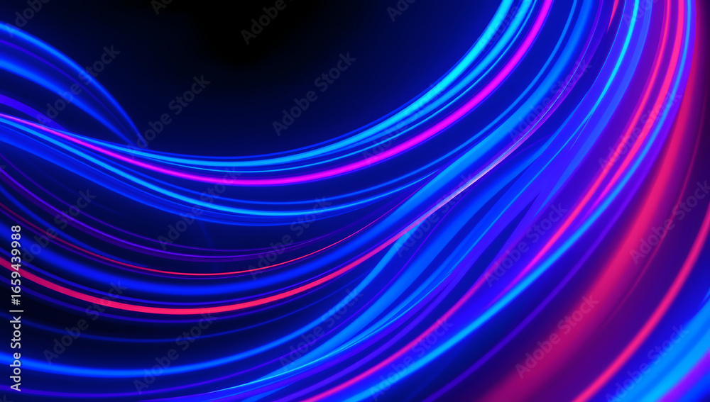 Canvas Prints 3d rendering wavy line texture, abstract kv main visual business ppt background