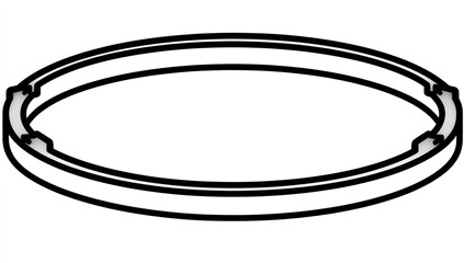 Oval ring with two inner protrusions