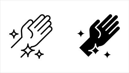 hygiene icon set, disease prevention. Healthcare wash hands with soap, antibacterial icon on white background