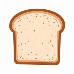 Delicious Slice of Bread with a Crispy Crust - Food Icon