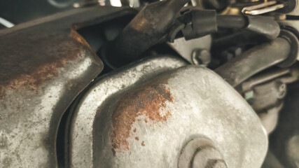 Diesel generator belt drive system macro, highlighting pulley structure, tension maintenance, and mechanical details for industrial engineering, machinery, and power generation visuals.