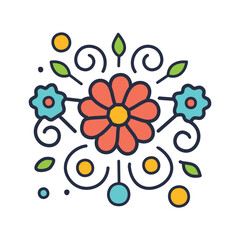 Floral Line Art Vector for print