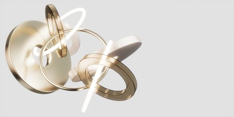 Shiny abstract 3D Rings
