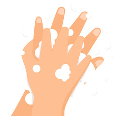 Illustration of Hand Washing with Soap