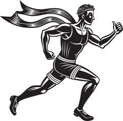 Fototapeta premium running man vector