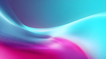 Minimal glowing gradient flow in turquoise and magenta with smooth cinematic lighting and soft haze for futuristic design