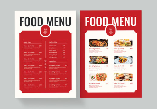 Clean Food Menu Design Template