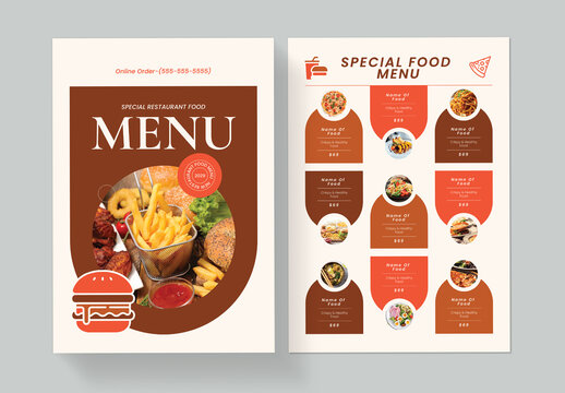 Modern Food Menu Template Layout