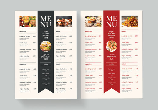 Food Menu Layout